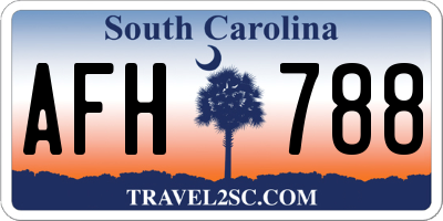 SC license plate AFH788