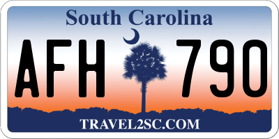SC license plate AFH790