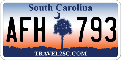SC license plate AFH793