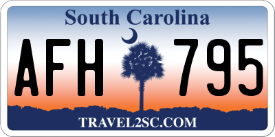 SC license plate AFH795