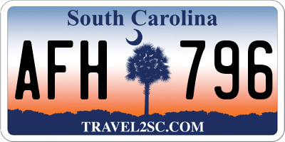 SC license plate AFH796