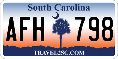 SC license plate AFH798
