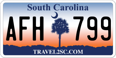 SC license plate AFH799
