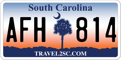 SC license plate AFH814
