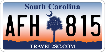 SC license plate AFH815