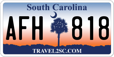SC license plate AFH818