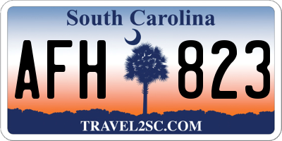 SC license plate AFH823