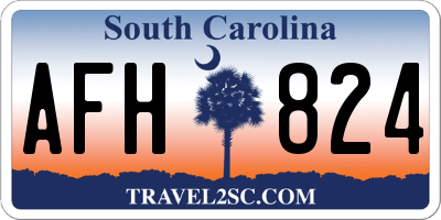 SC license plate AFH824