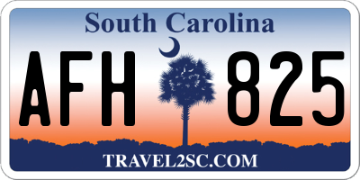 SC license plate AFH825
