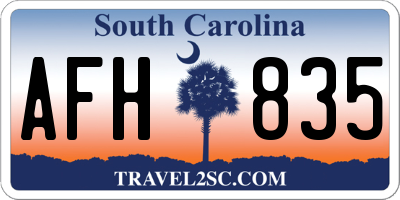SC license plate AFH835