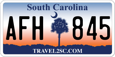 SC license plate AFH845