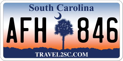 SC license plate AFH846