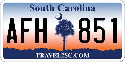 SC license plate AFH851