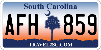 SC license plate AFH859