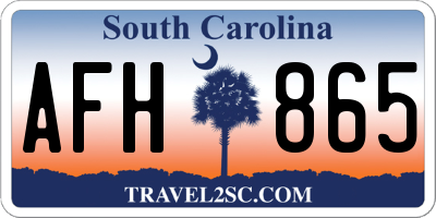 SC license plate AFH865