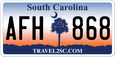 SC license plate AFH868