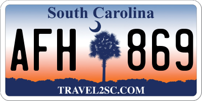 SC license plate AFH869
