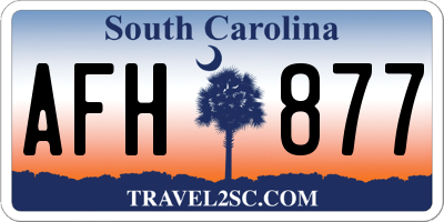 SC license plate AFH877