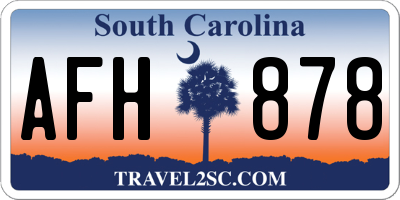 SC license plate AFH878