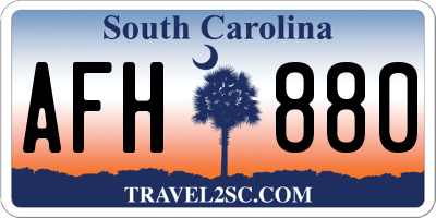 SC license plate AFH880