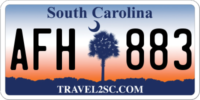 SC license plate AFH883