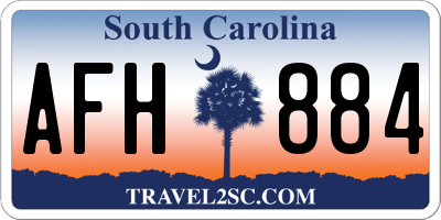 SC license plate AFH884