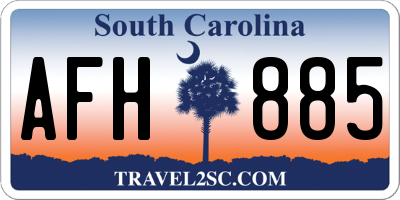 SC license plate AFH885