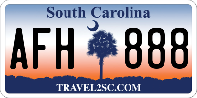 SC license plate AFH888