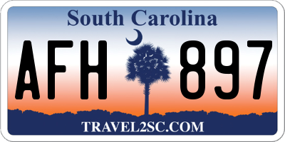 SC license plate AFH897