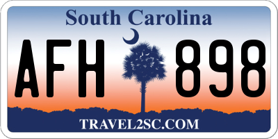 SC license plate AFH898