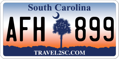 SC license plate AFH899