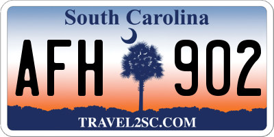 SC license plate AFH902