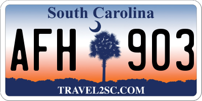 SC license plate AFH903