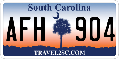 SC license plate AFH904
