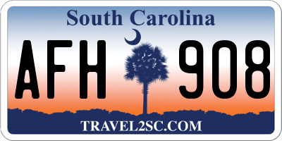 SC license plate AFH908