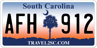 SC license plate AFH912