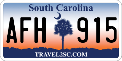 SC license plate AFH915
