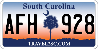 SC license plate AFH928