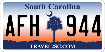 SC license plate AFH944