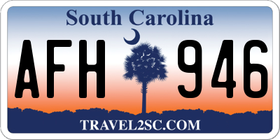 SC license plate AFH946
