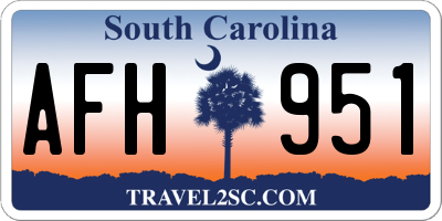 SC license plate AFH951