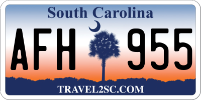 SC license plate AFH955