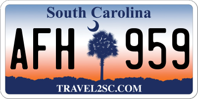 SC license plate AFH959