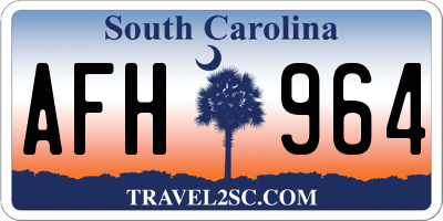 SC license plate AFH964