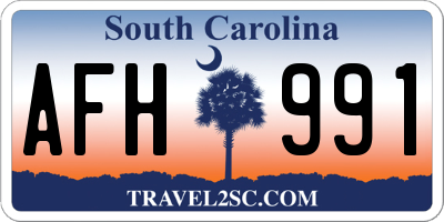 SC license plate AFH991