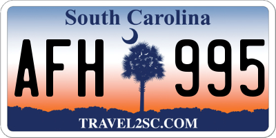 SC license plate AFH995