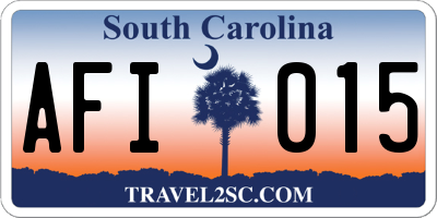SC license plate AFI015