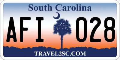 SC license plate AFI028