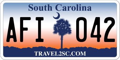 SC license plate AFI042