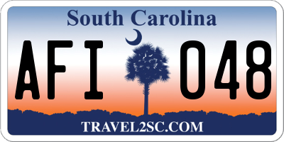 SC license plate AFI048